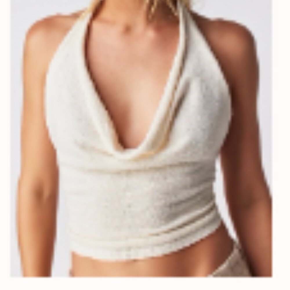 Free People Iris Open-Back Halter Sz Medium